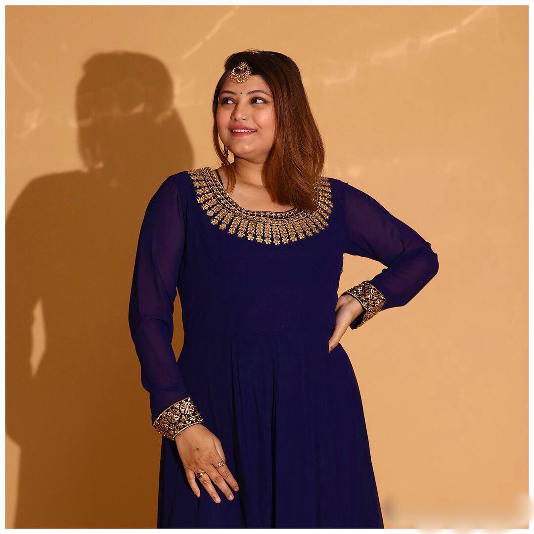 Beautiful Gown And Dupatta With Embroidery Sequence Work Lace Border