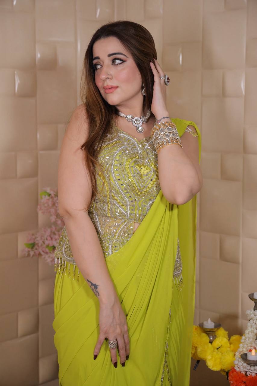 Party Wear Look Designer Ready To Wear Lehenga Saree