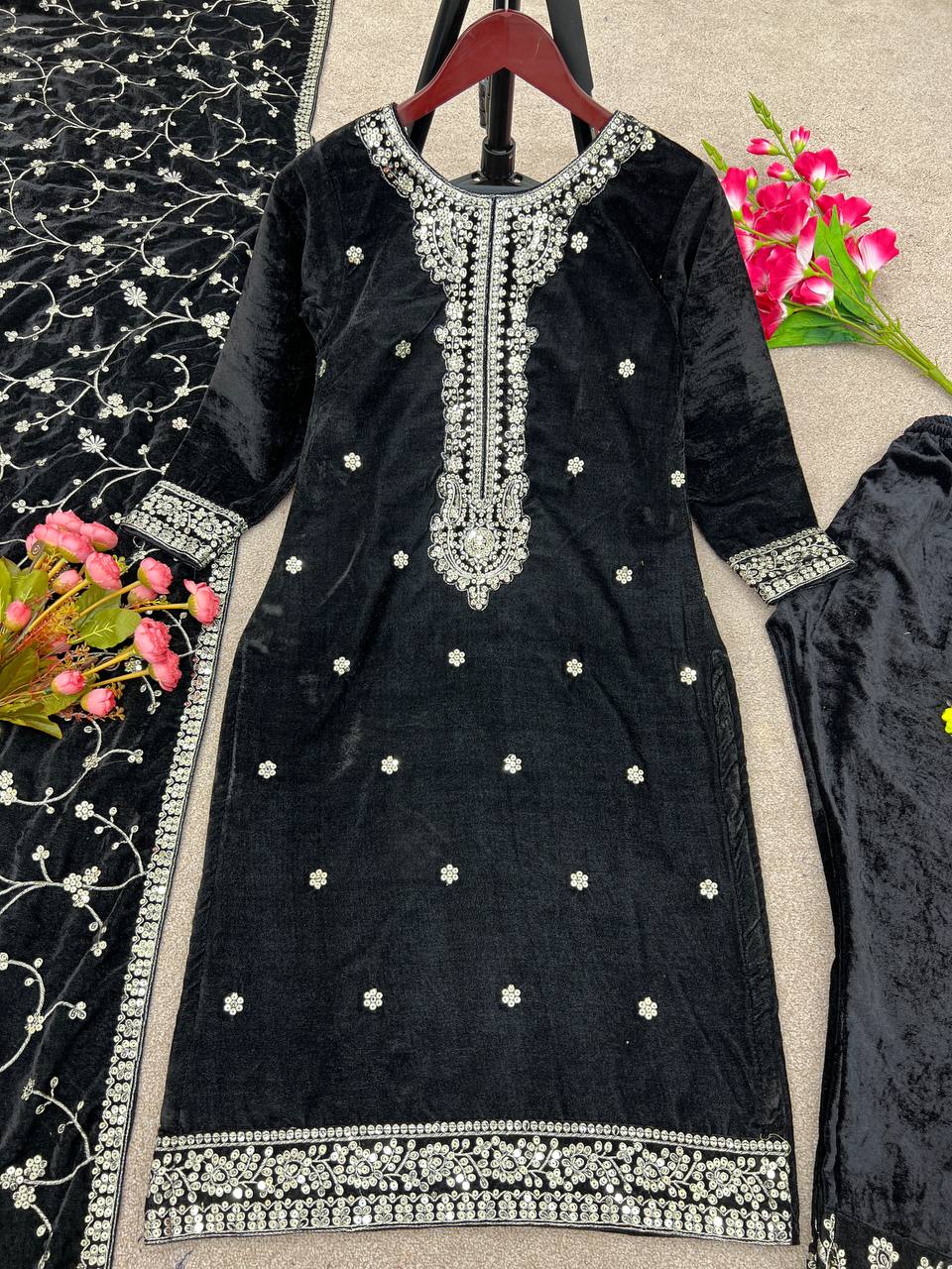 Designer Party Wear Look Top-Sharara And Dupatta