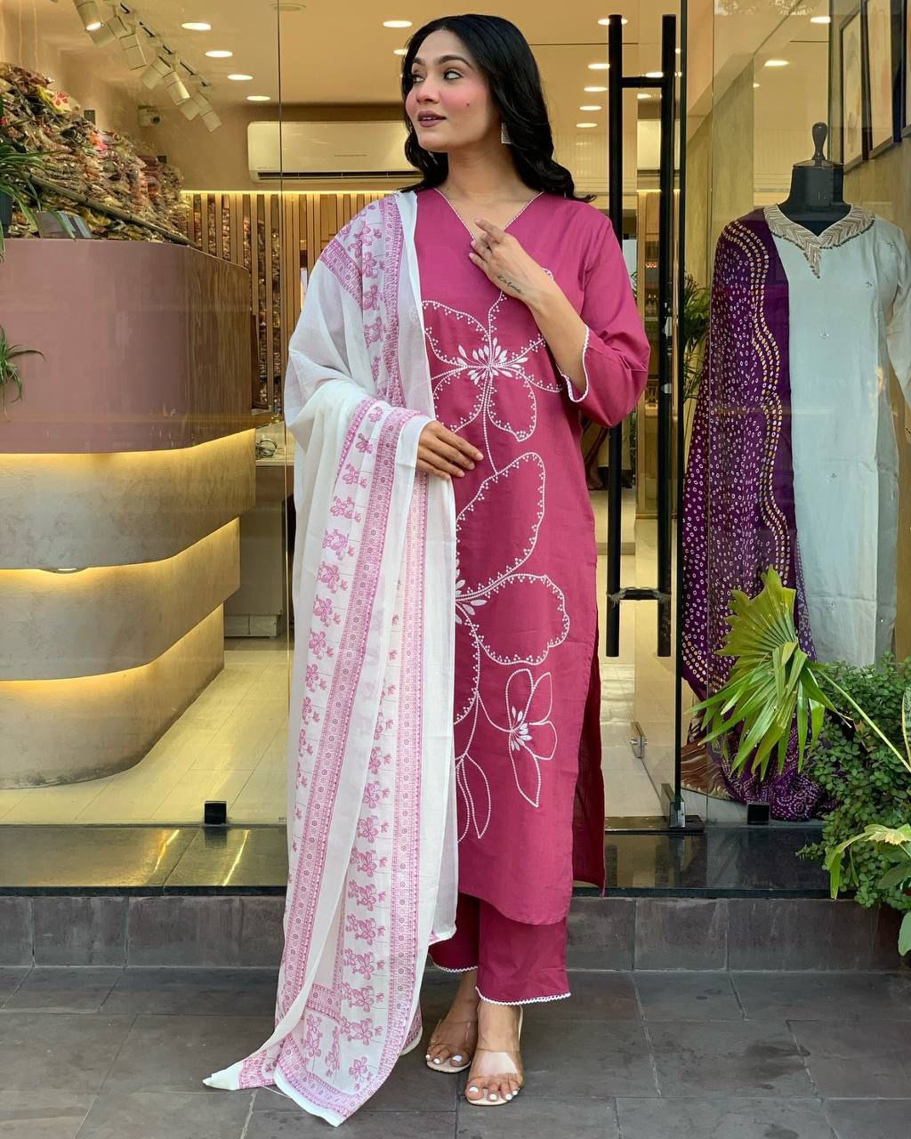 Party Wear Look Top And Bottom With Dupatta