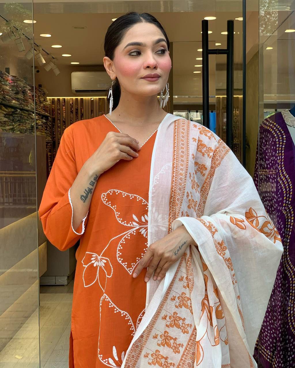 Party Wear Look Top And Bottom With Dupatta