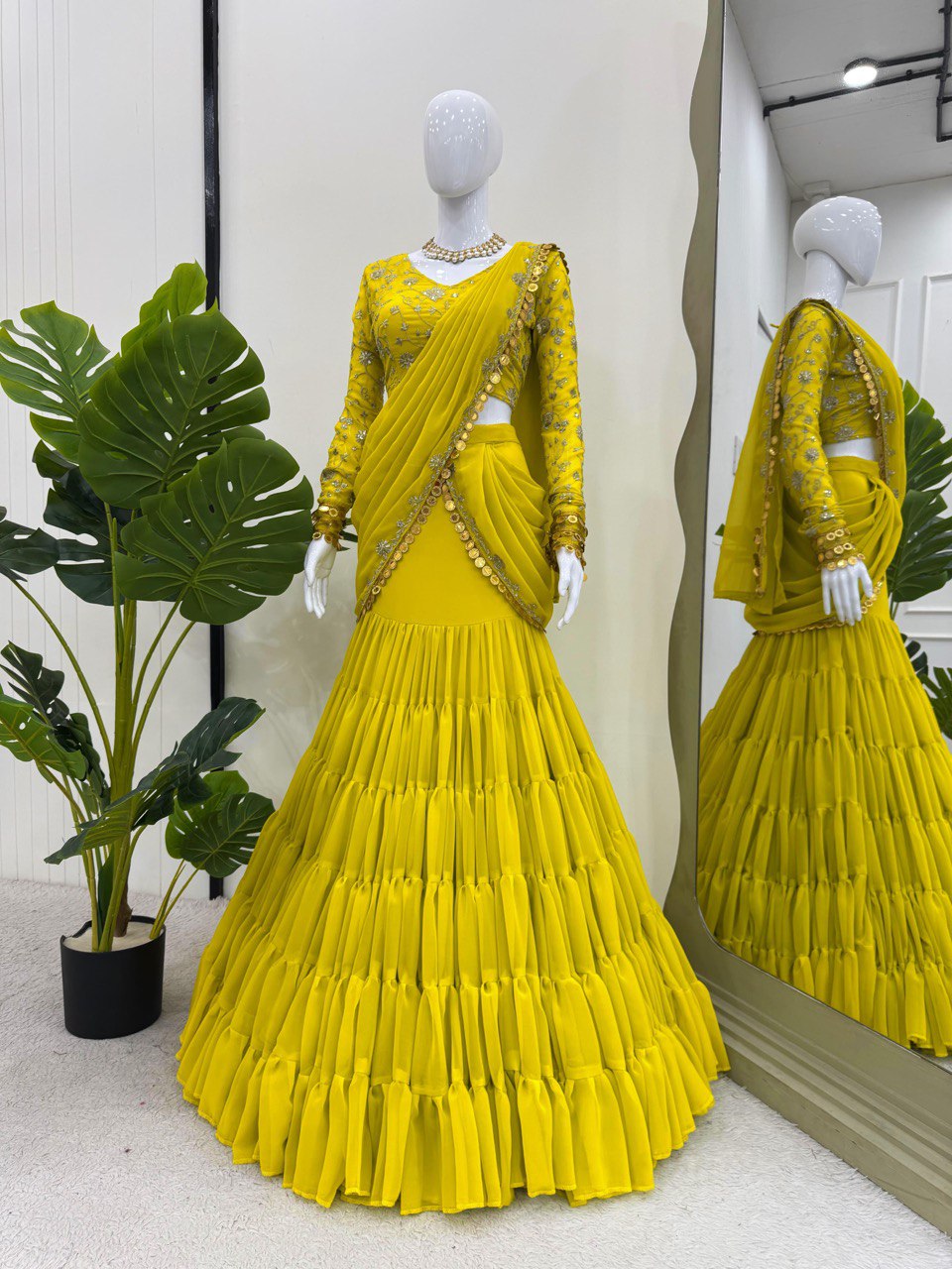 Party Wear Look Designer Ready To Wear Lehenga Saree