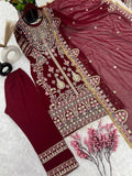 Fancy Top-Bottom And Dupatta With Heavy Embroidery Sequence Work