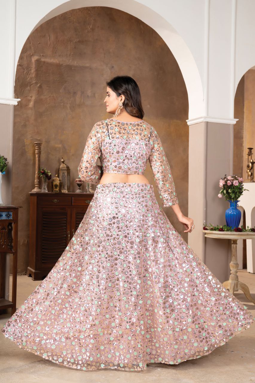 Beautiful Party Wear Lehenga Choli With Beautiful Sequence Work
