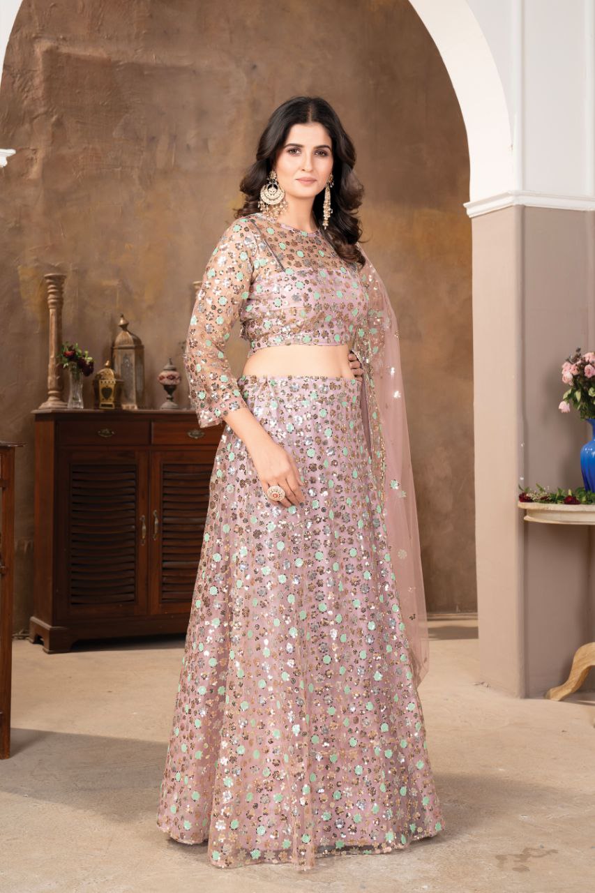 Beautiful Party Wear Lehenga Choli With Beautiful Sequence Work