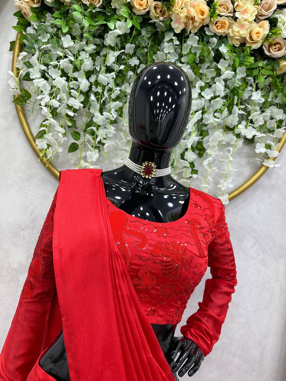 Party Wear Beautiful Ready To Wear Lehenga Saree