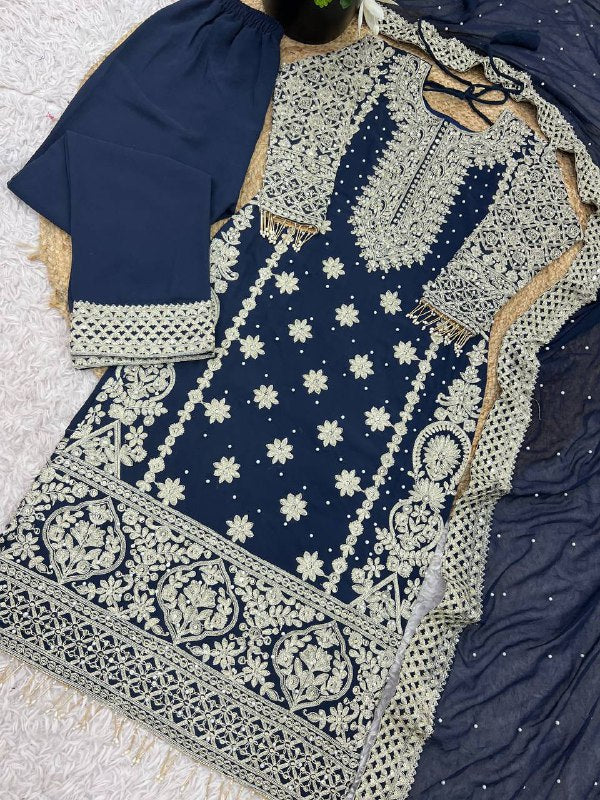 Fancy Top-Bottom And Dupatta With Heavy Embroidery Sequence Work