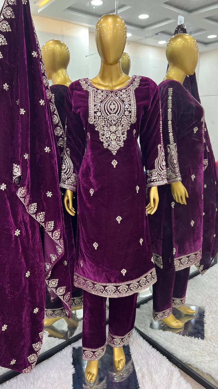 डिजाइनर पार्टी वेयर लुक - टॉप-दुपट्टा और बॉटम