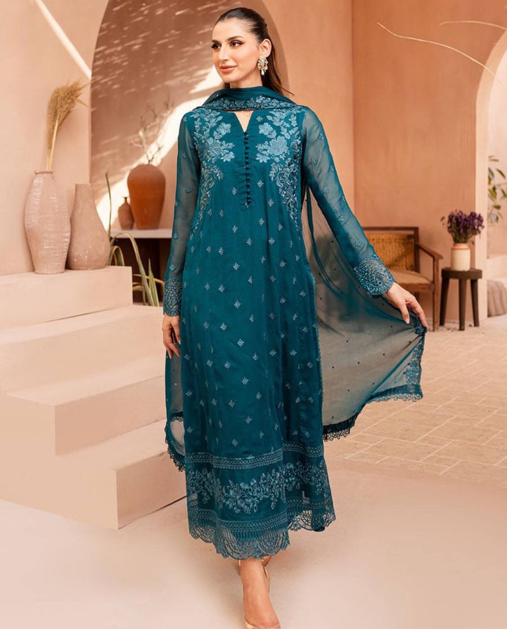 Party Wear Look Top And Bottom With Dupatta