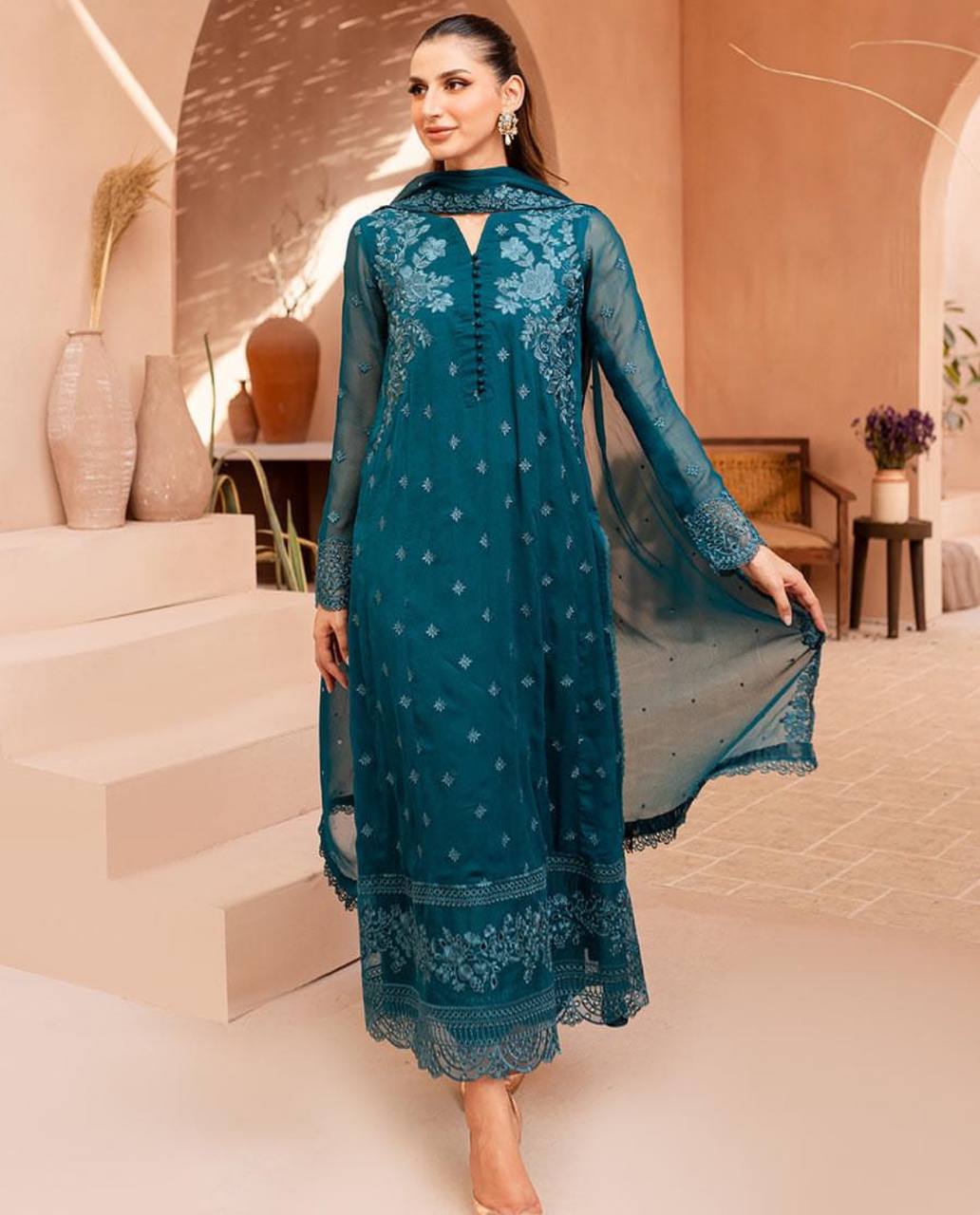 Party Wear Look Top And Bottom With Dupatta