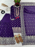 Designer Party Wear Look Fancy Top-Dupatta And Sharara