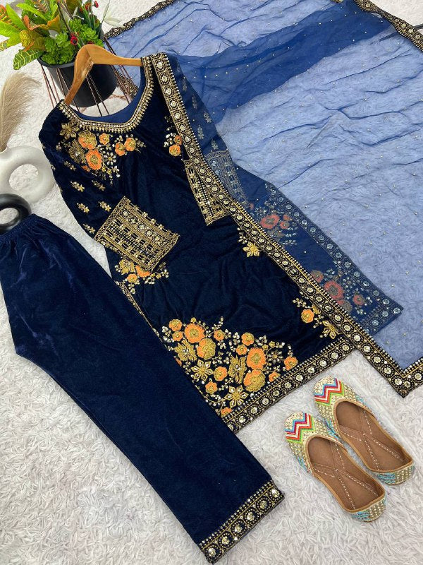 Designer Look Top-Dupatta Bottom With Heavy Embroidery Sequence Work