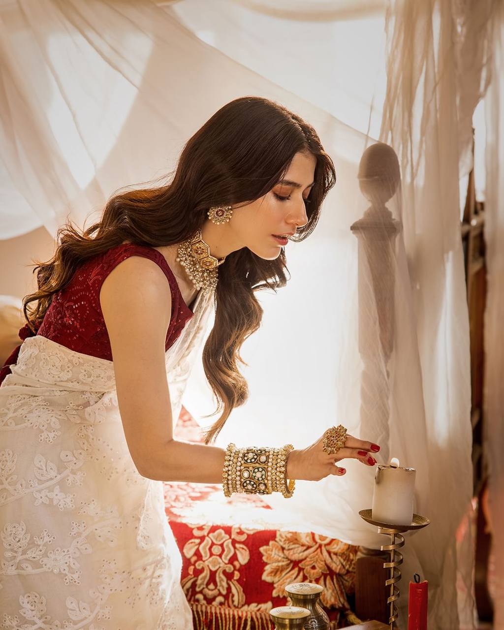 Party Wear Look Beautiful Saree With Sequence Work