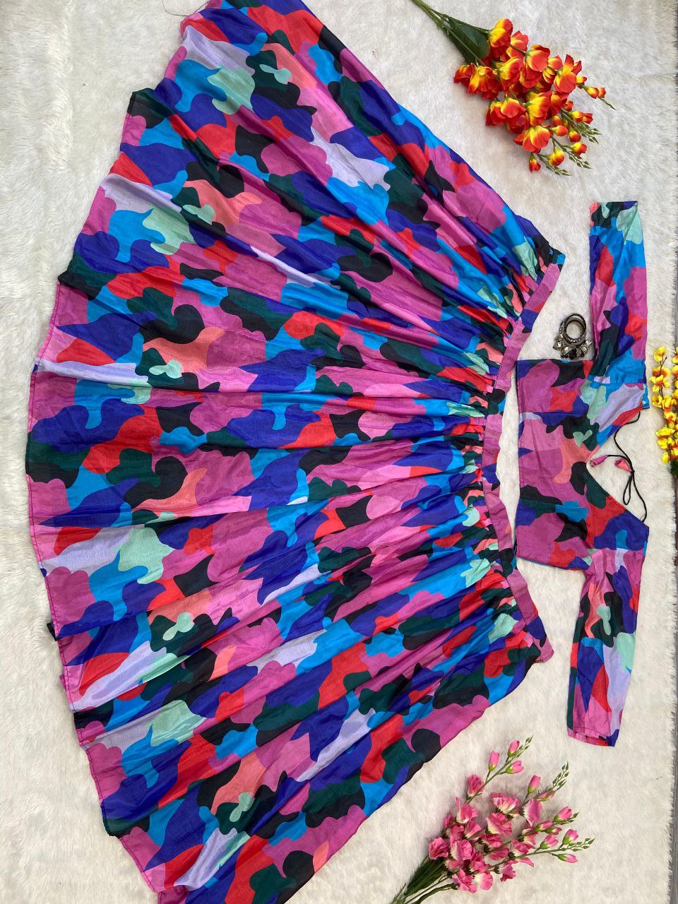 Beautiful Party Wear Lehenga Choli With Beautiful Floral Print