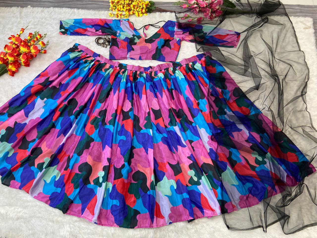 Beautiful Party Wear Lehenga Choli With Beautiful Floral Print