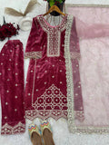 Designer Look Top-Dupatta And Bottom With Heavy Embroidery Sequence Work