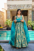 Party Wear Look Designer Anarkali Gown And Dupatta