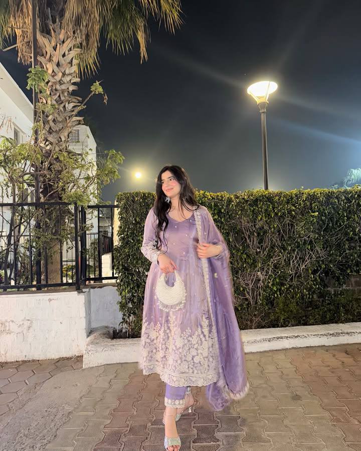 डिजाइनर गाउन - बॉटम और दुपट्टा, धागे की कढ़ाई के काम के साथ