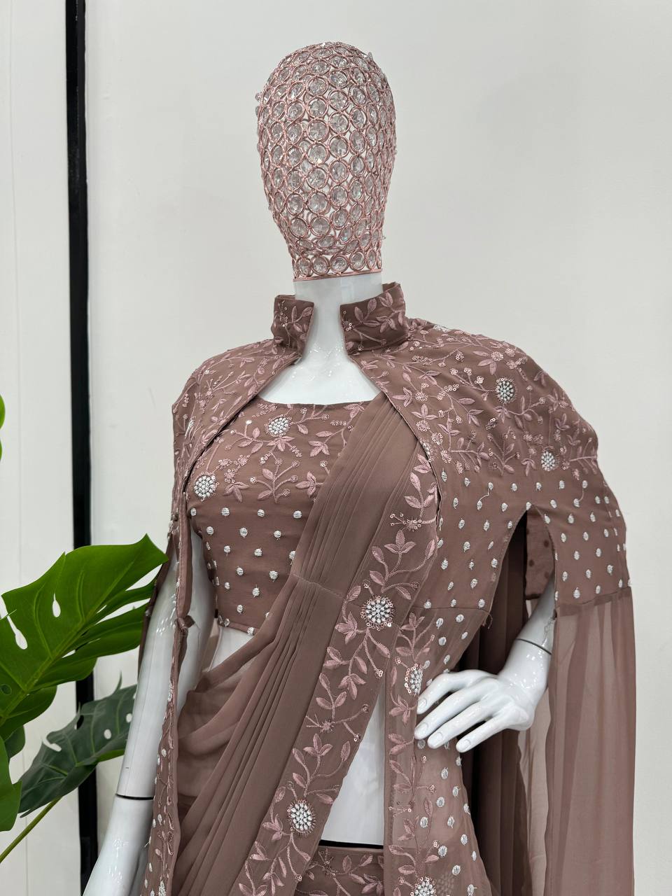 Designer Party Wear Look Ready To Wear Lehenga Saree