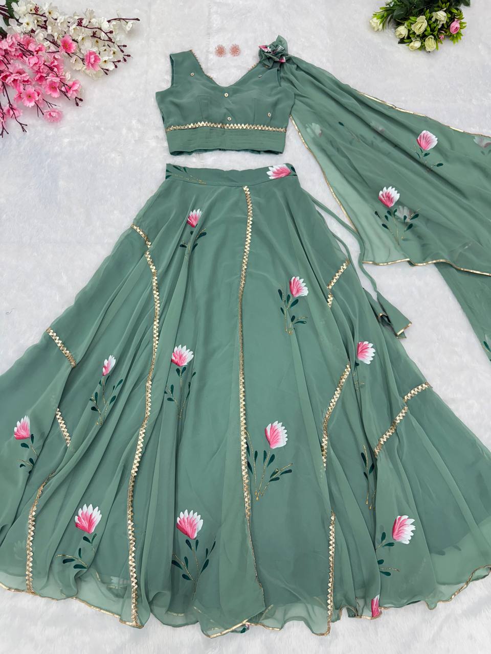 Party Wear Look Designer Lehenga Choli With Fancy Print