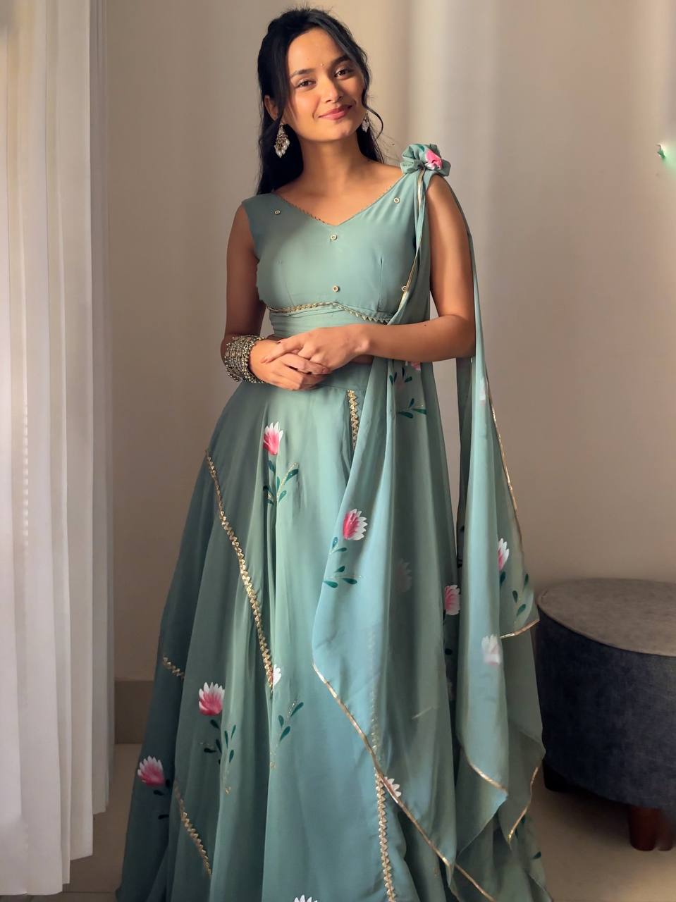 Party Wear Look Designer Lehenga Choli With Fancy Print