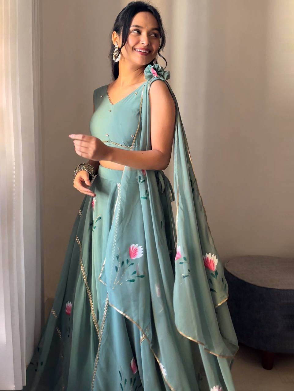 Party Wear Look Designer Lehenga Choli With Fancy Print