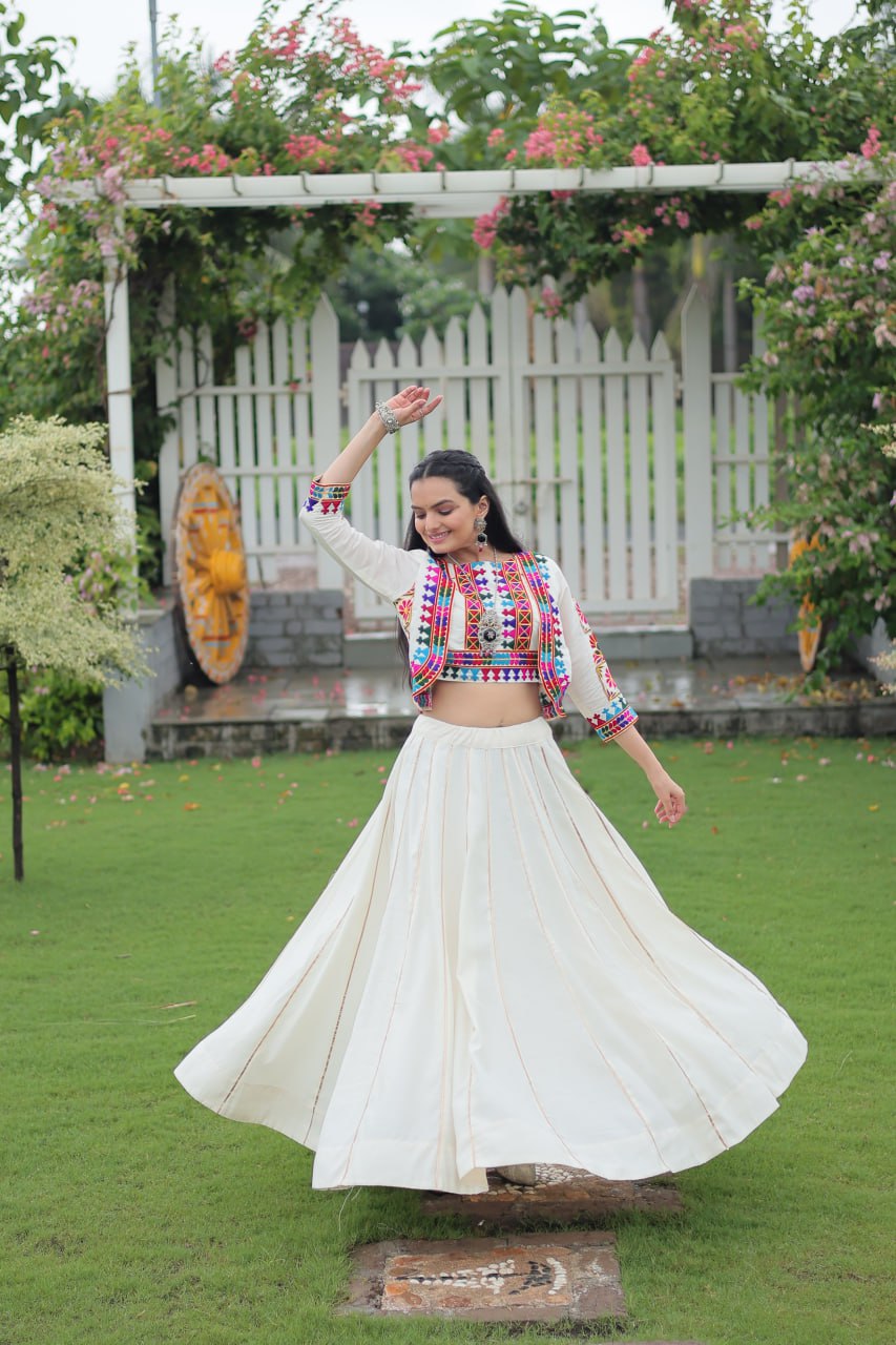 Navratri Special Lehenga Choli With Gamthi Embroidered Work