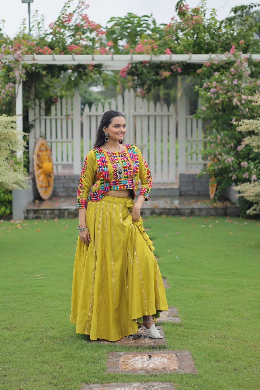 Navratri Special Lehenga Choli With Gamthi Embroidered Work