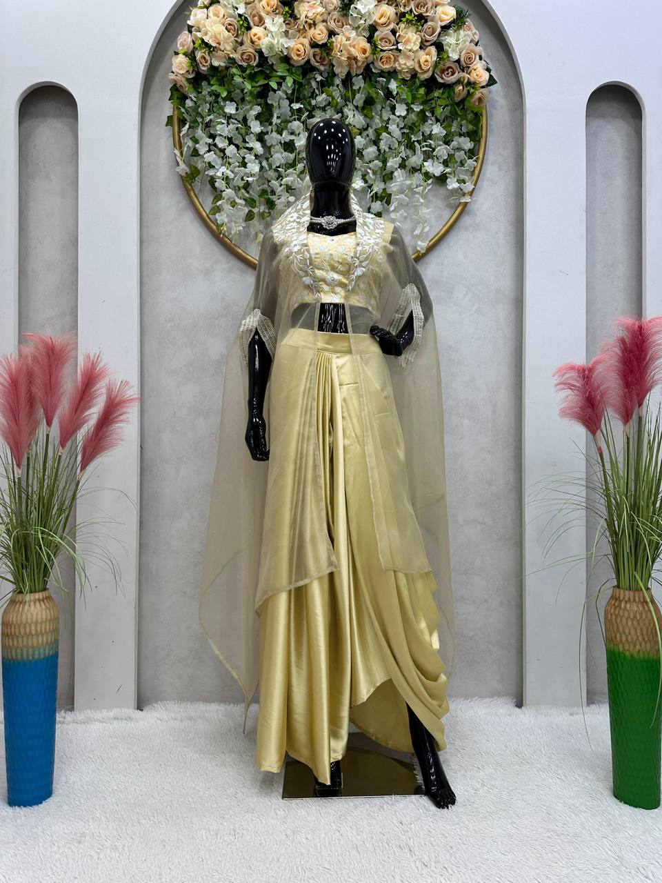 Party Wear Look Designer Ready To Wear Lehenga Saree