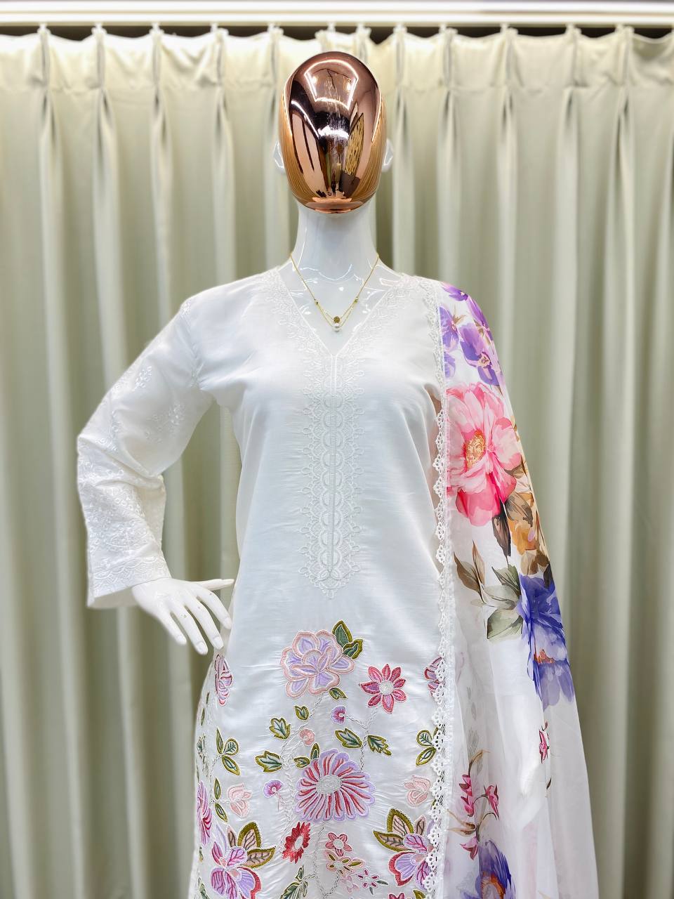 Party Wear Look Top-Bottom And Beautiful Dupatta