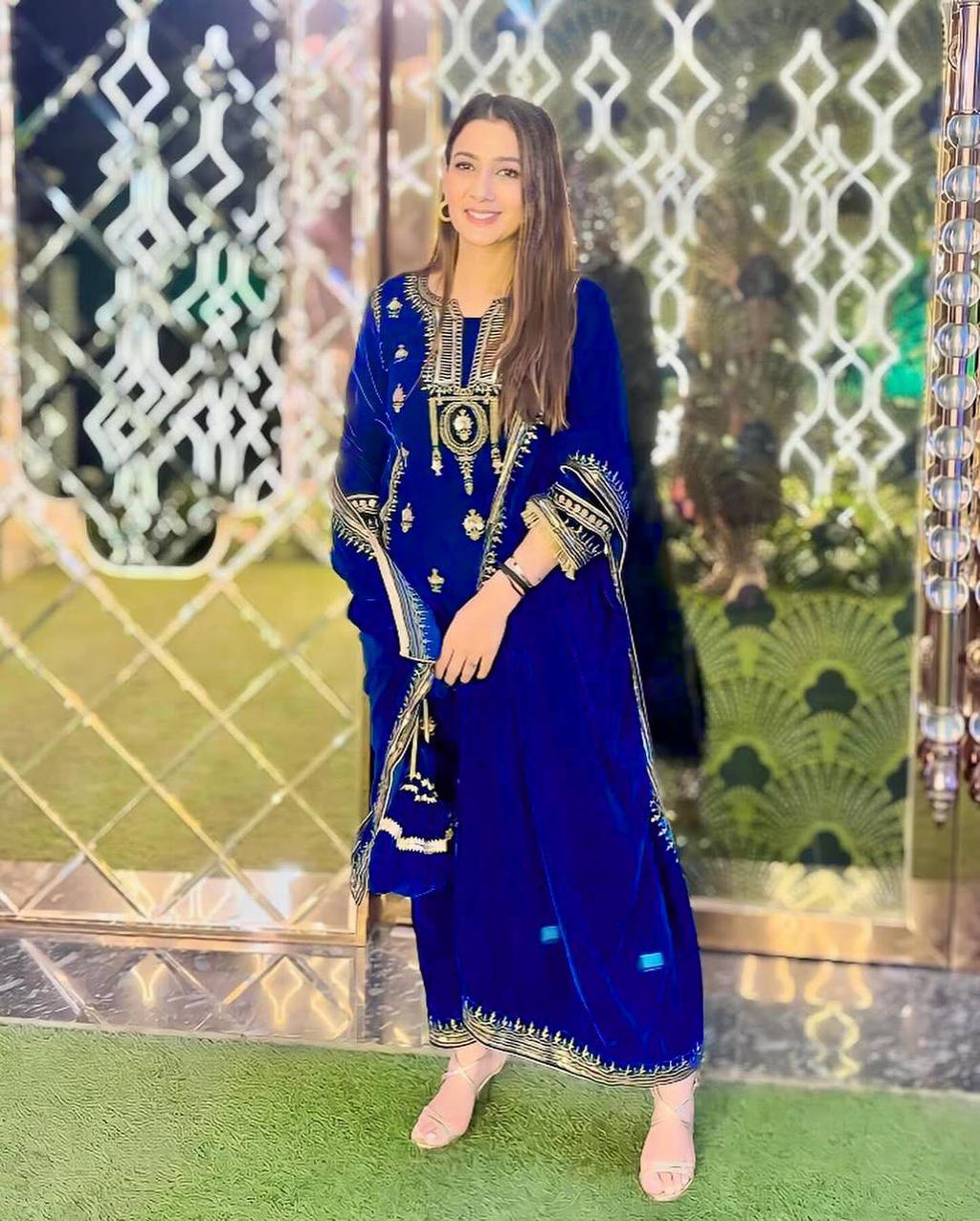 Party Wear Suit Set With Thread And Sequence Work