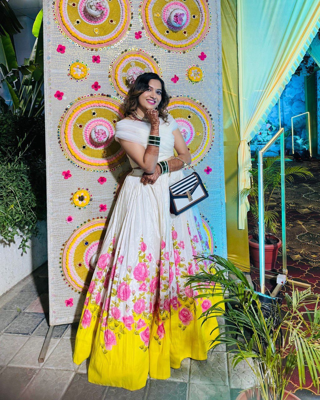 Party Wear Look Beautiful Lehenga Choli With Floral Print