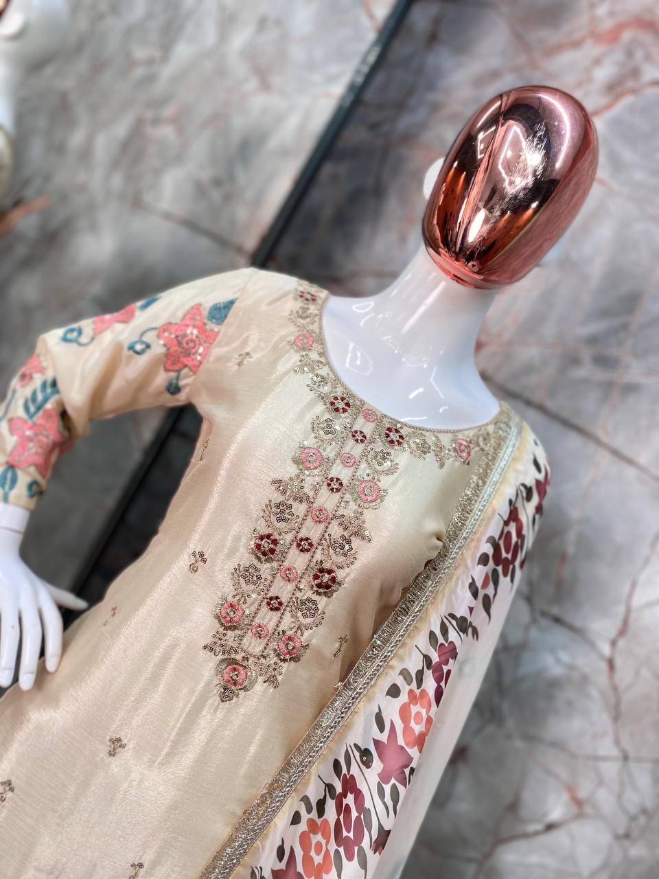 Party Wear Look Designer Top And Sharara With Dupatta