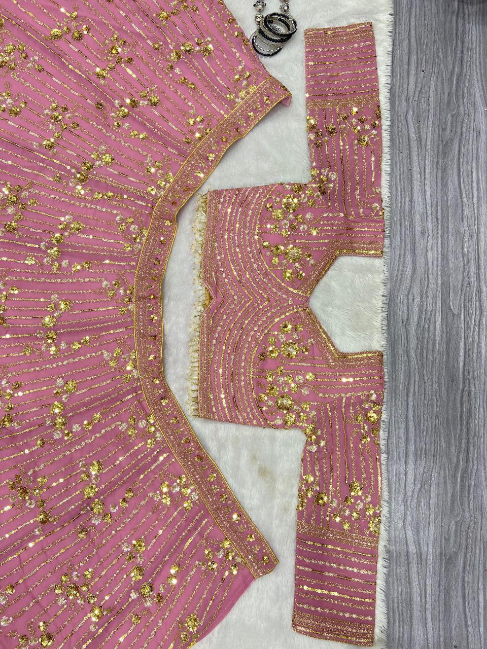 Beautiful Party Wear Lehenga Choli With Thread Embroidery