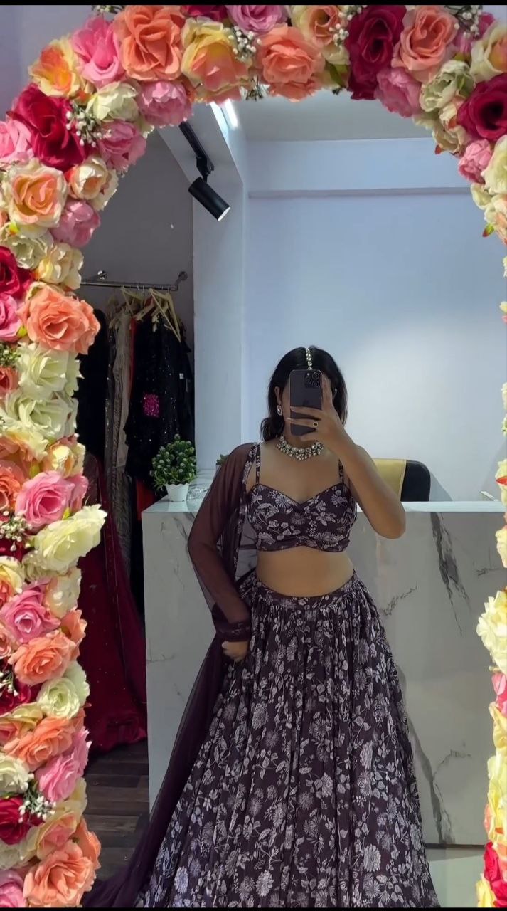 Beautiful Designer Lehenga Choli With Digital Print