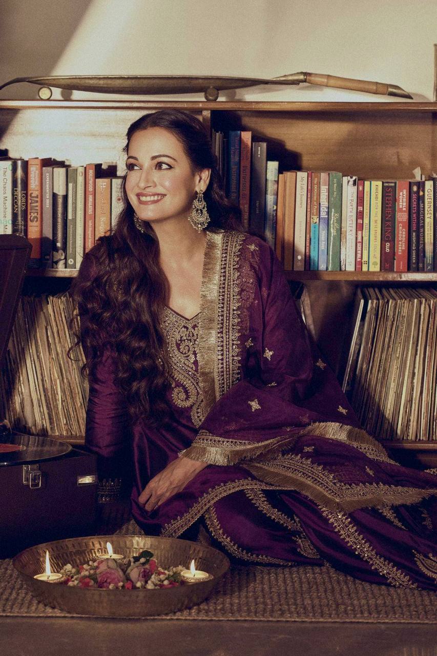 Party Wear Look Suit Set With Sequins Embroidery Work