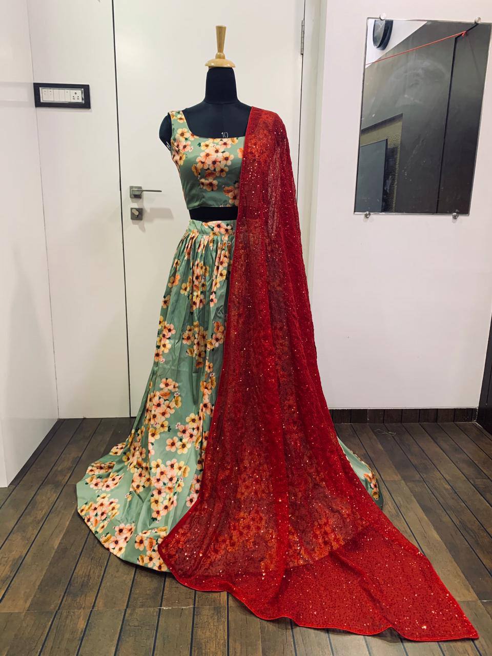 Party Wear Beautiful Lehenga Choli With Digital Print