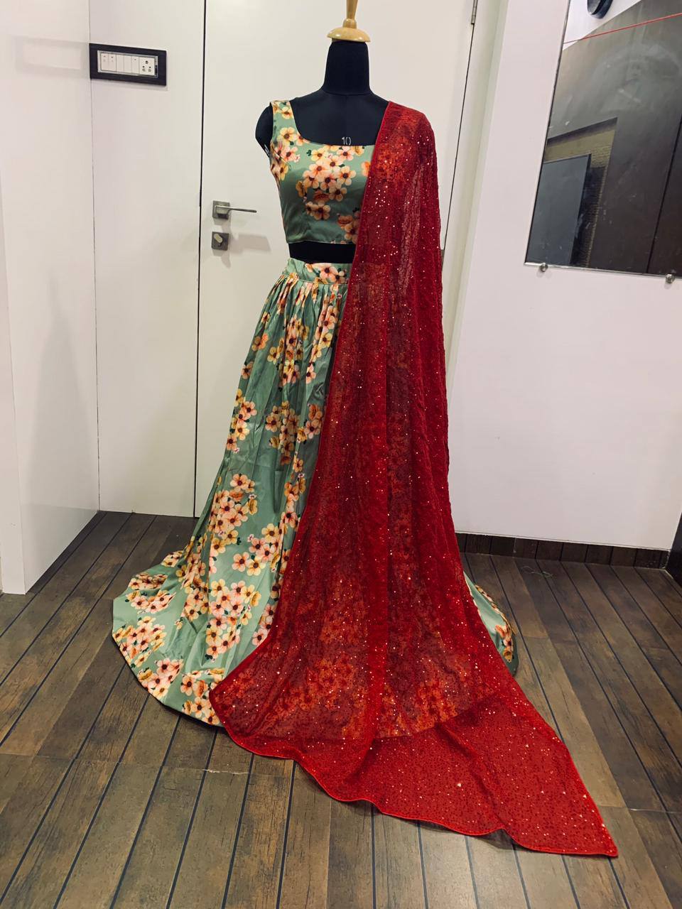 Party Wear Beautiful Lehenga Choli With Digital Print