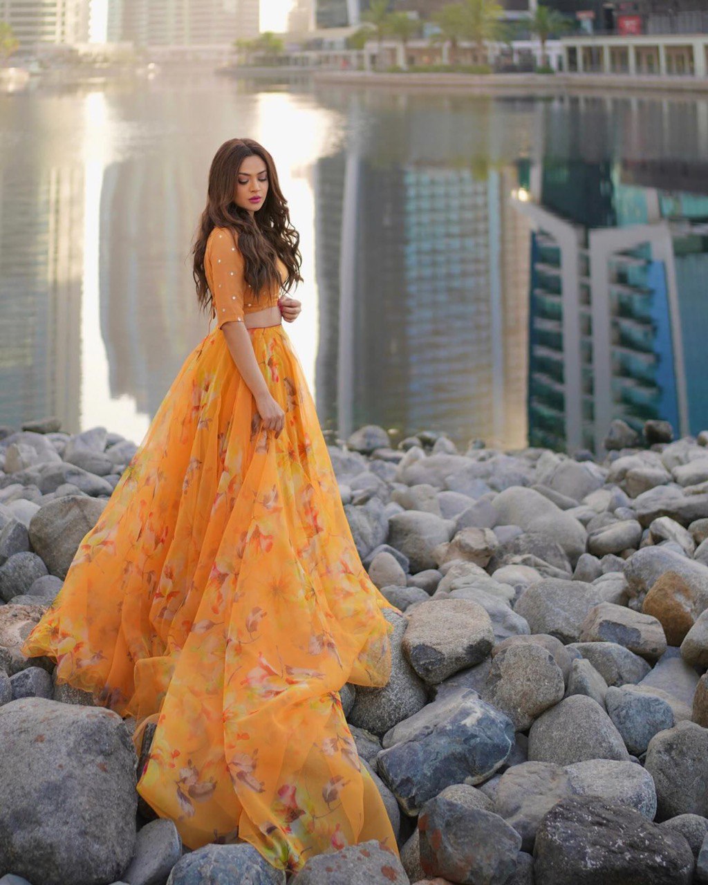 Party Wear Beautiful Lehenga Choli With Real Mirror Work