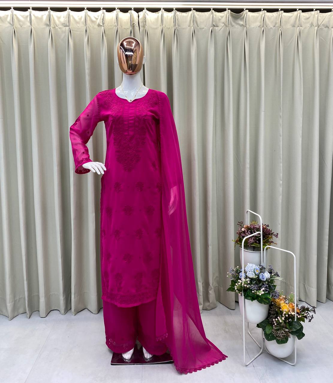 Party Wear Look Top And Bottom With Dupatta