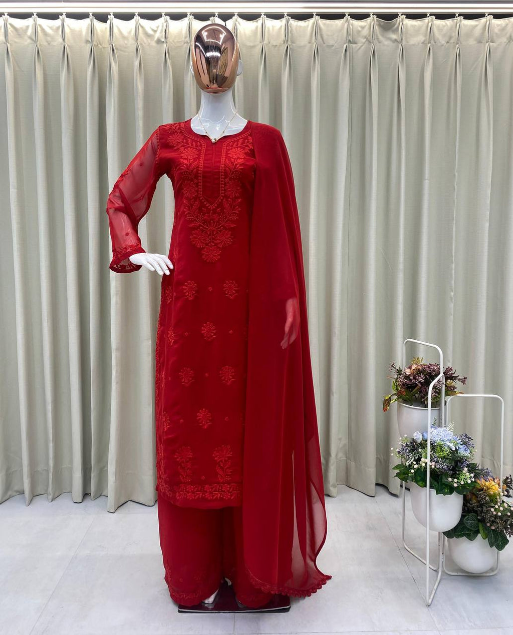 Party Wear Look Top And Bottom With Dupatta