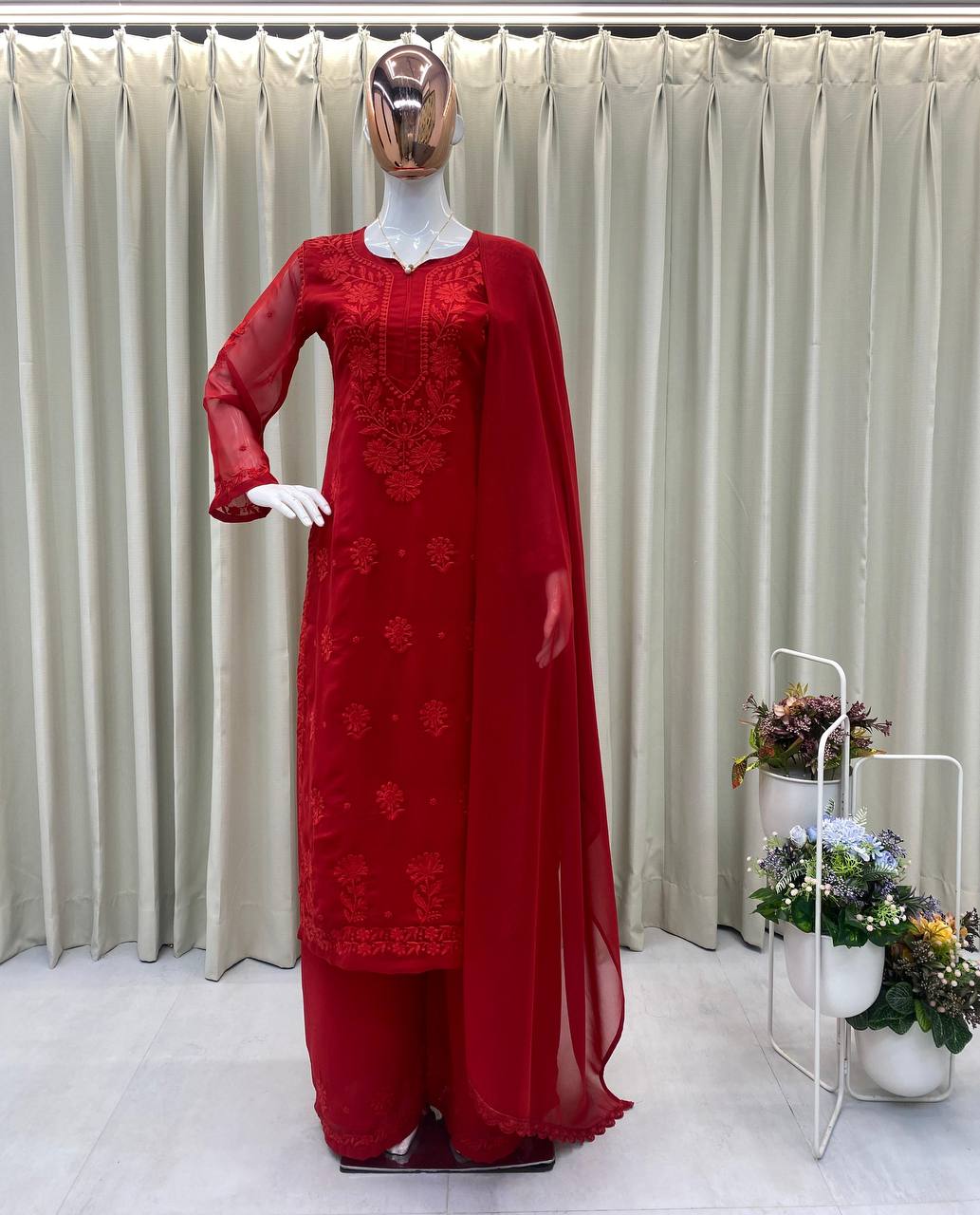 Party Wear Look Top And Bottom With Dupatta