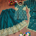 Designer Embroidered Rangoli Suit With Sequence Embroidered Work