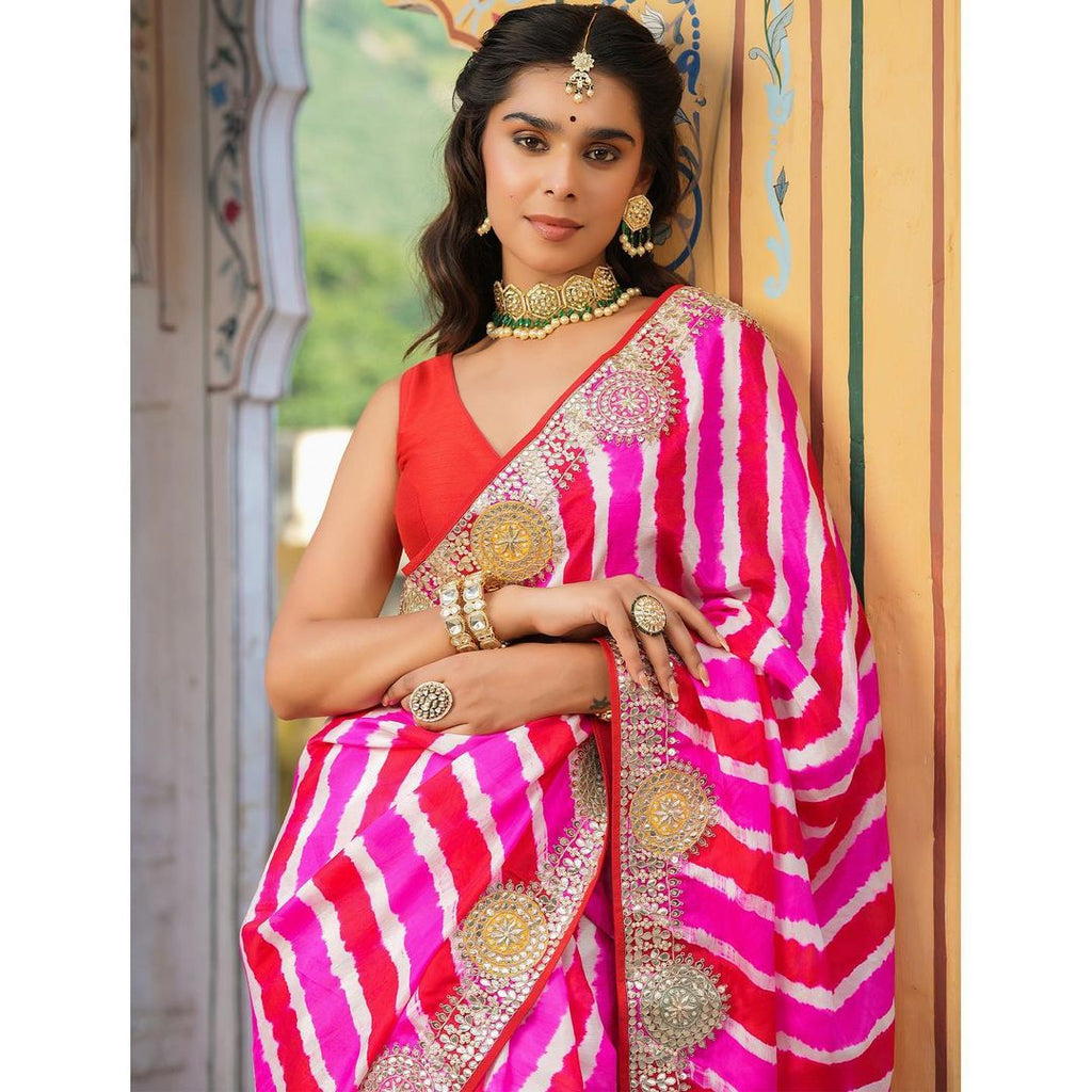 Beautiful Saree With Designer Embroidery Work