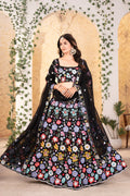 Designer Lehenga Choli With Beautiful Multi Thread Embroidery Work