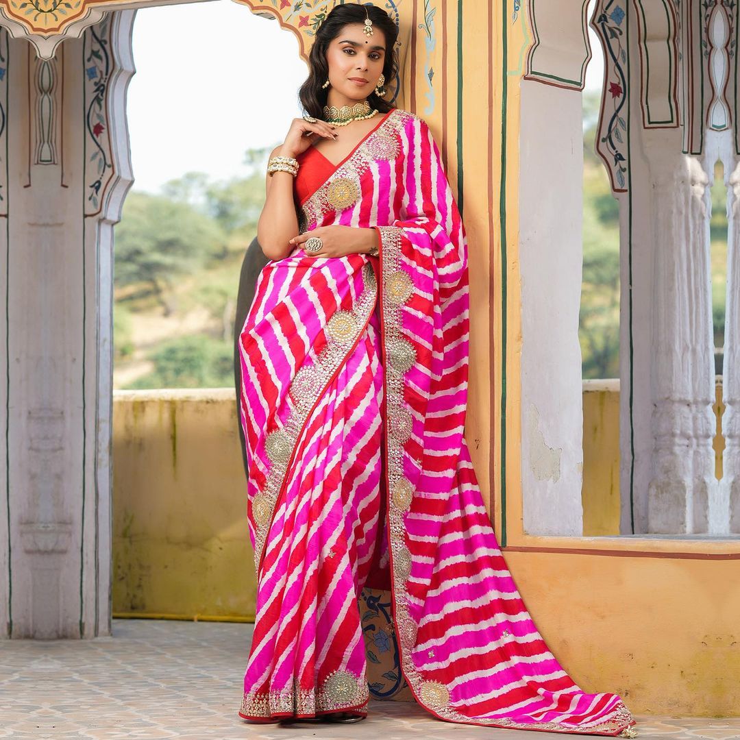 Beautiful Saree With Designer Embroidery Work