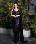 Designer Saree With Sequence Embroidery Work