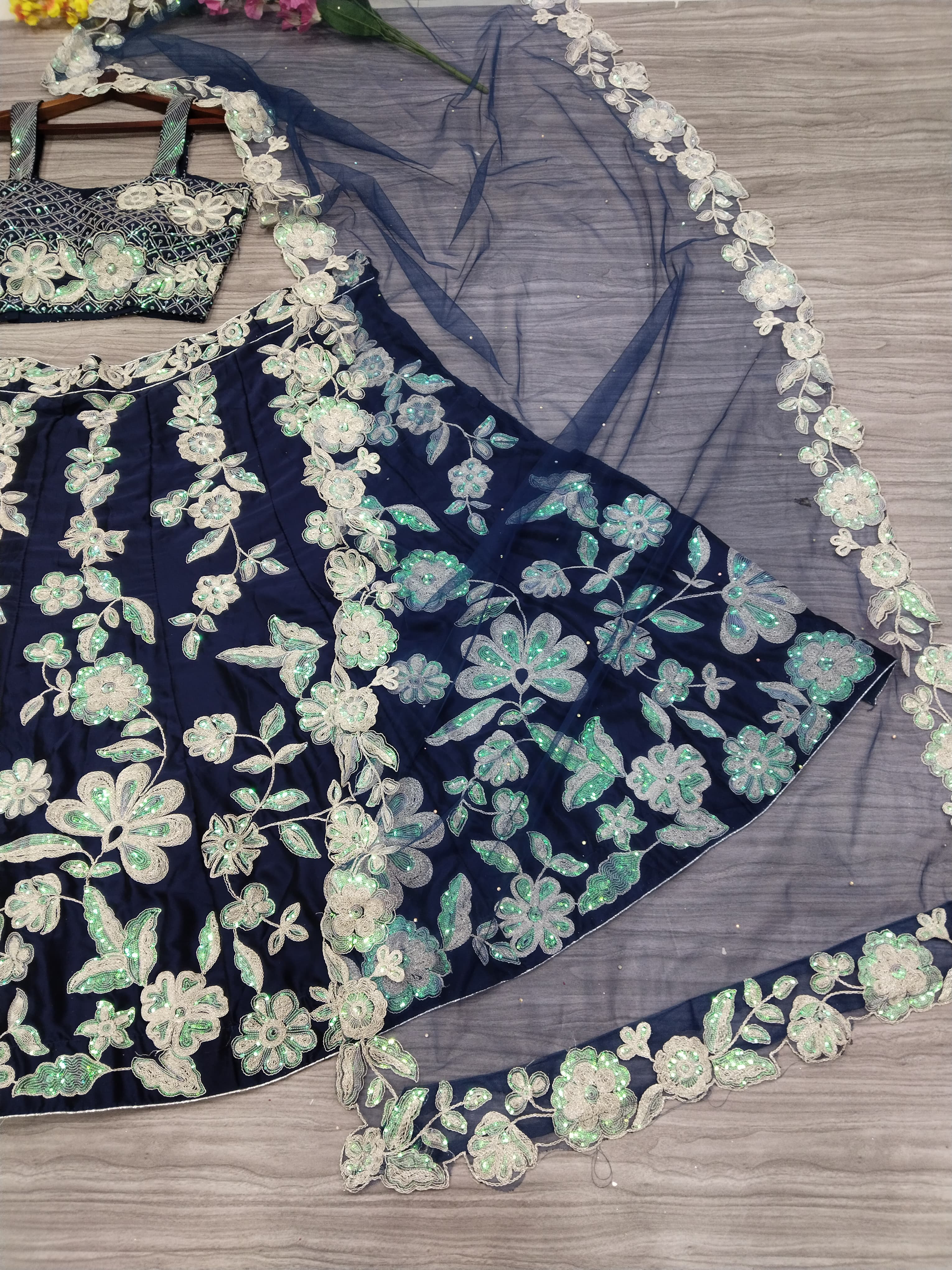 Beautiful Most Trending Party Wear Lehenga Choli With Thread Embroidery