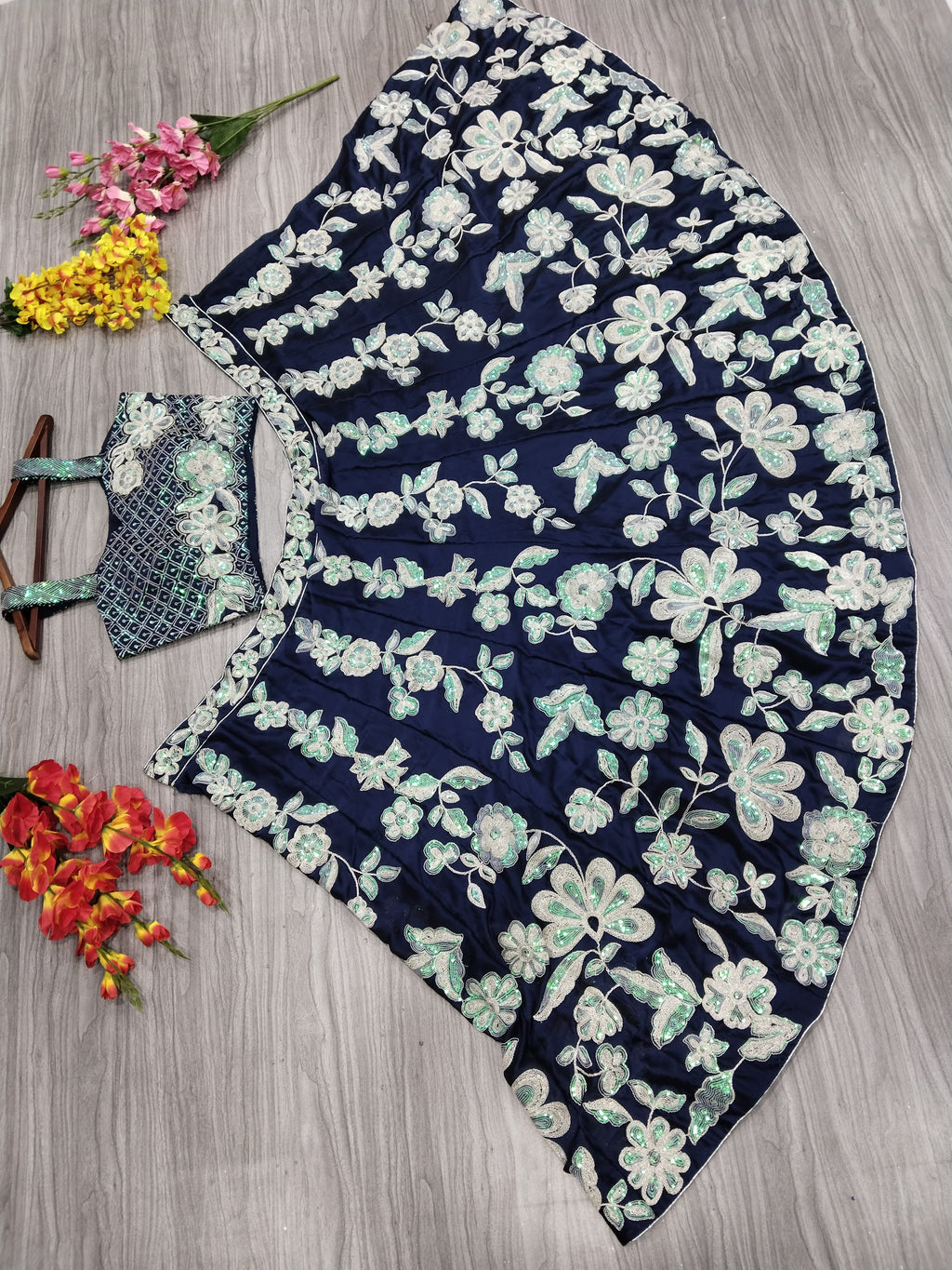 Beautiful Most Trending Party Wear Lehenga Choli With Thread Embroidery