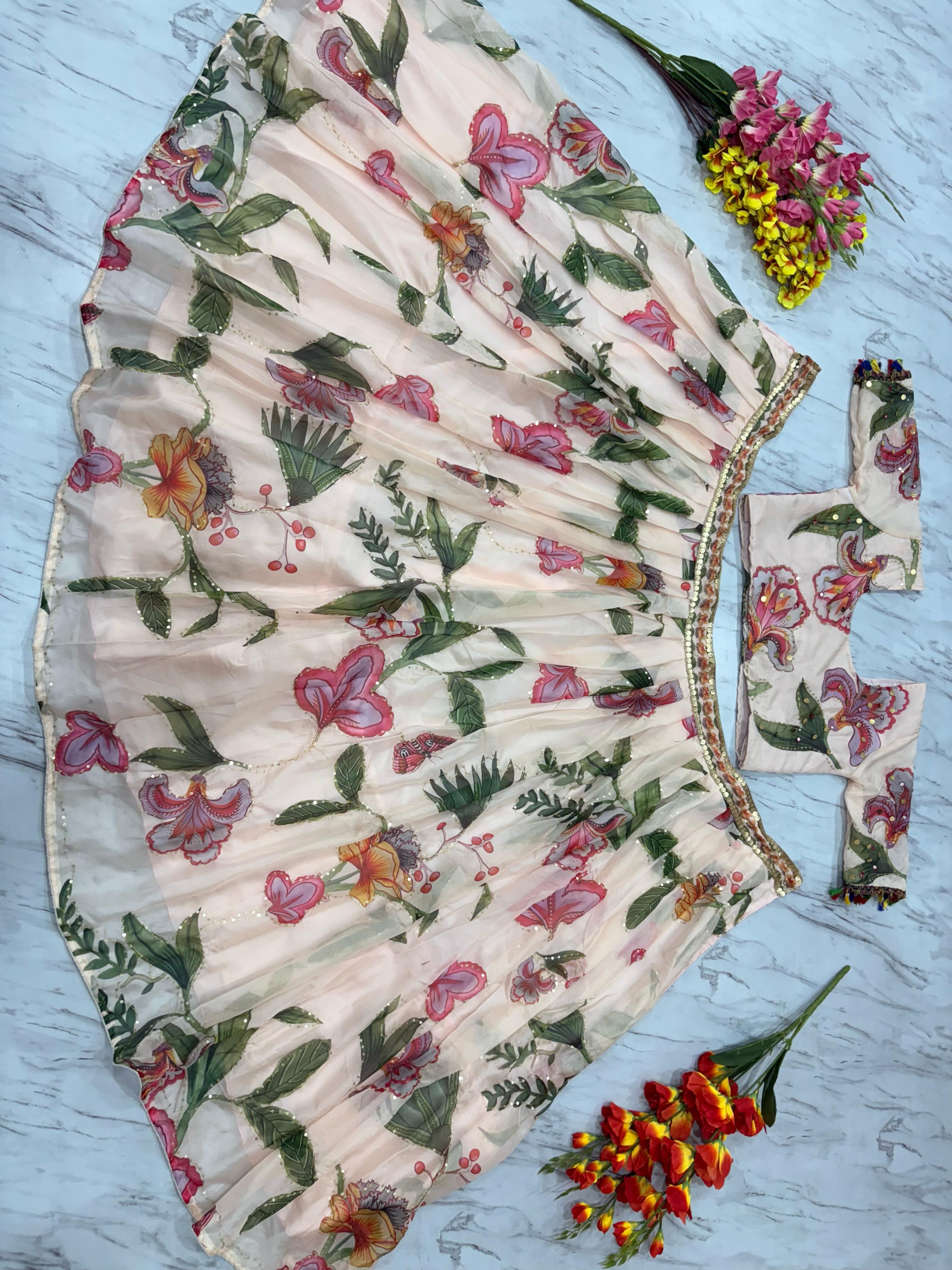 Beautiful Most Trending Lehenga Choli With Beautiful Handwork